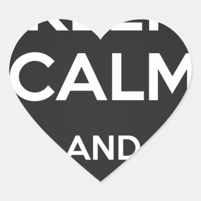 Keep Calm and Vape On Heart Sticker (Front)