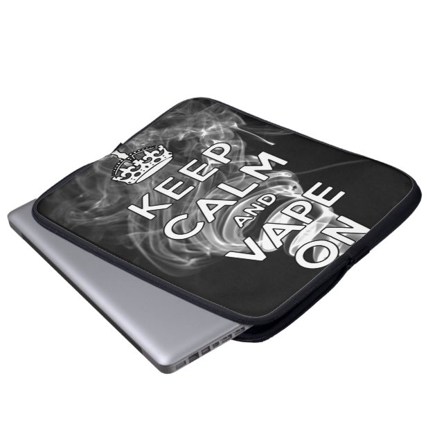 Keep Calm And Vape On Laptop Sleeve (Front Bottom)