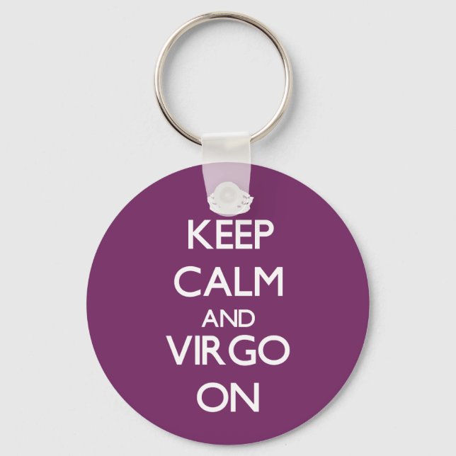 Keep Calm and Virgo on Key Ring (Front)