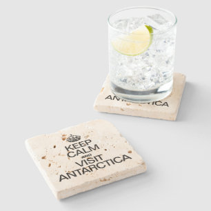 KEEP CALM AND VISIT ANTARCTICA STONE COASTER
