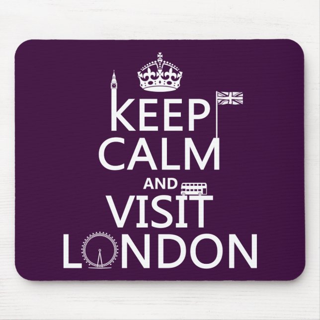 Keep Calm and Visit London Mouse Mat (Front)