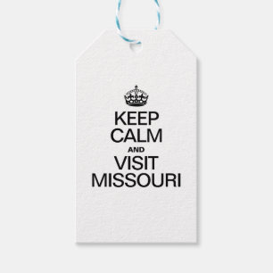 KEEP CALM AND VISIT MISSOURI GIFT TAGS