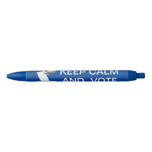 Keep Calm and Vote 2026 Black Ink Pen