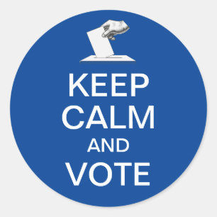 Keep Calm and Vote 2026 Classic Round Sticker