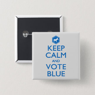 Keep Calm and Vote Blue 15 Cm Square Badge