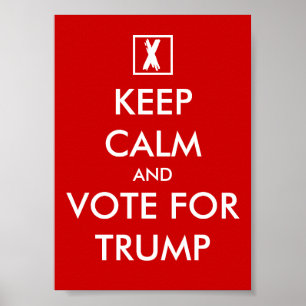 Keep calm and vote for DONALD TRUMP posters