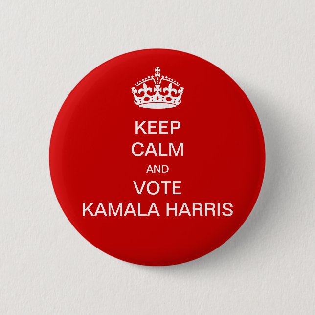 Keep calm and vote Kamala Harris 6 Cm Round Badge (Front)