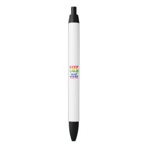 keep calm and vote rainbow gradient typography black ink pen