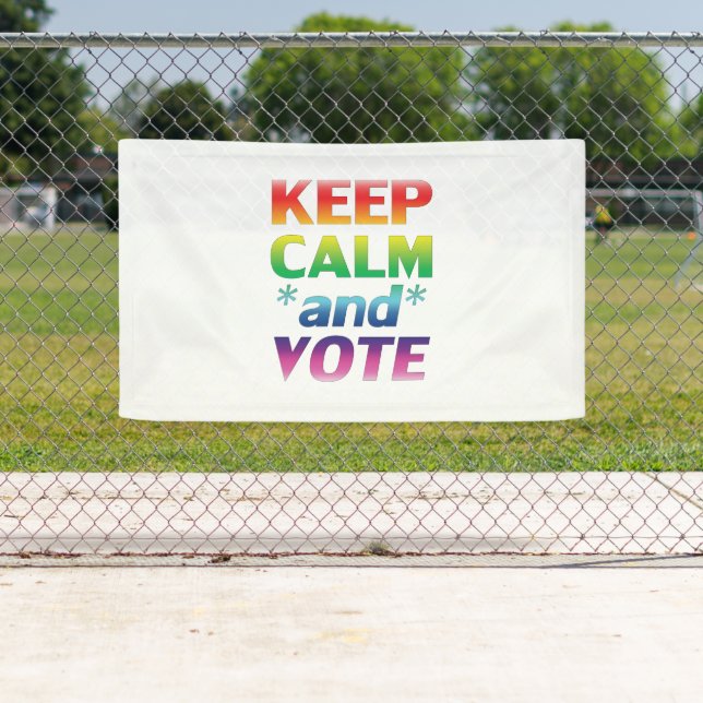 keep calm and vote rainbow typography lgbt pride banner (Insitu)