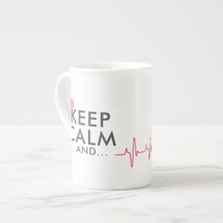 KEEP CALM AND...WAIT! NOT THAT CALM! Funny Medical Bone China Mug