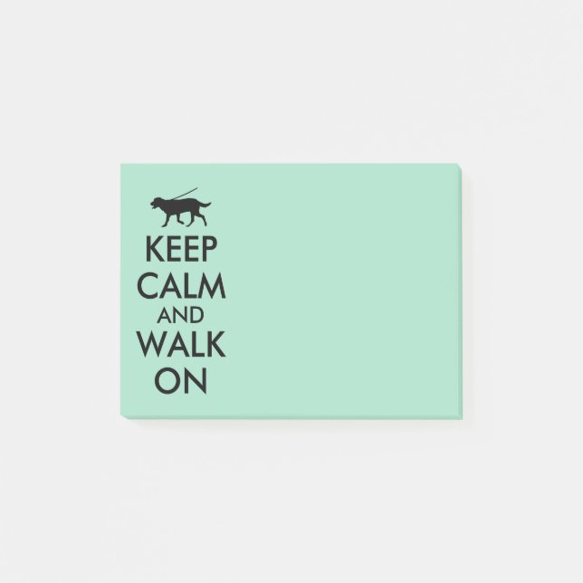 Keep Calm and Walk On Dog Walking Notepad (Front)