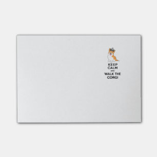 Keep Calm and Walk the Corgi Cute Dog Post-it Notes