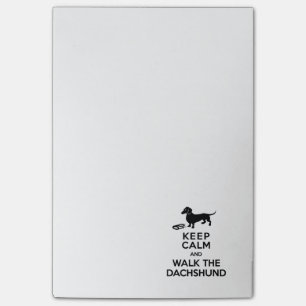 Keep Calm and Walk the Dachshund - Cute Doxie Post-it Notes