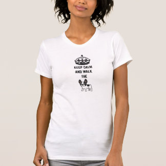 Keep calm and walk the french bulldog t-shirt