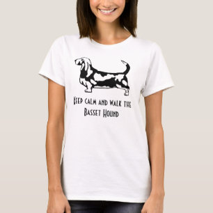 Keep Calm and Walk the Hound Basset Hound T Shirt