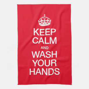 KEEP CALM AND WASH YOUR HANDS TEA TOWEL