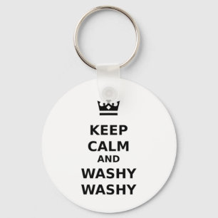 Keep Calm And Washy Washy Cruise Fun  Key Ring