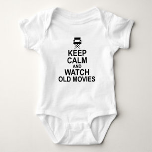 Keep Calm and Watch Old Movies Baby Bodysuit
