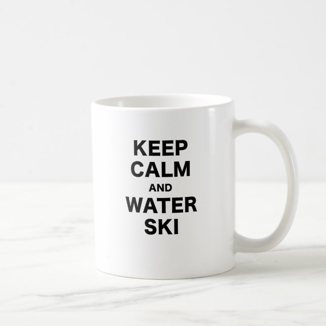 Keep Calm and Water Ski Coffee Mug (Right)