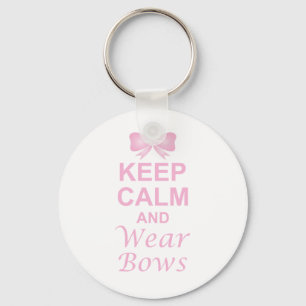 Keep Calm and Wear Bows Key Ring