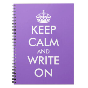 Keep calm and write on notebook Customisable
