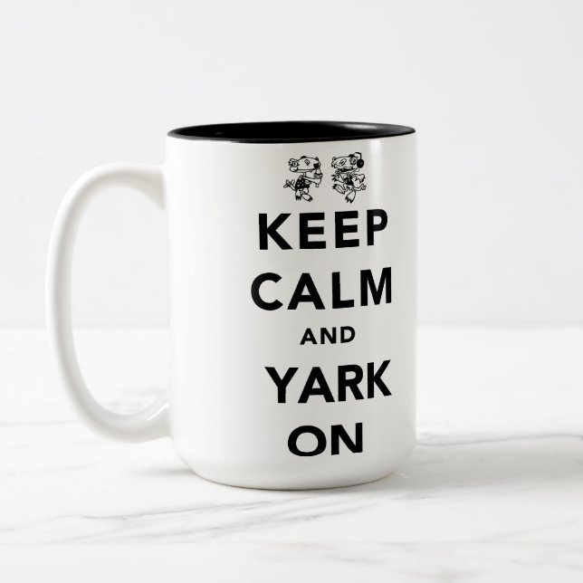 Keep Calm and Yark On! Two-Tone Coffee Mug (Left)