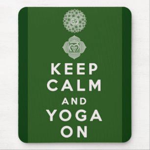 Keep Calm and Yoga On Mouse Mat
