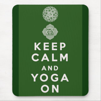 Keep Calm and Yoga On Mouse Mat