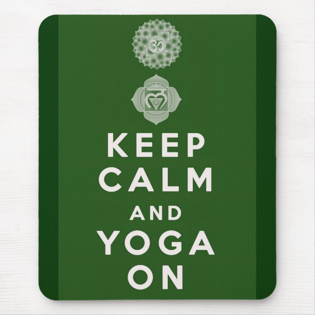 Keep Calm and Yoga On Mouse Mat (Front)