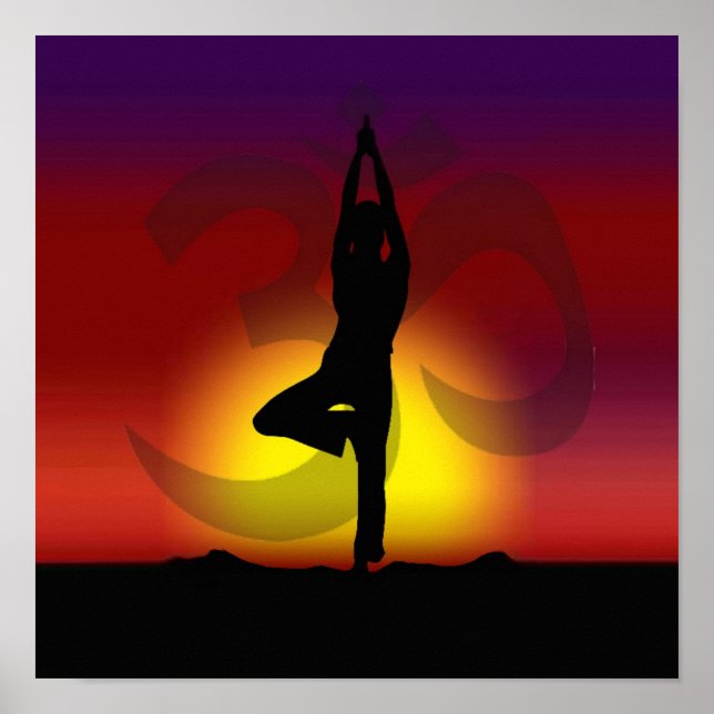 keep calm and yoga on poster (Front)