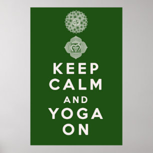 Keep Calm and Yoga On Poster