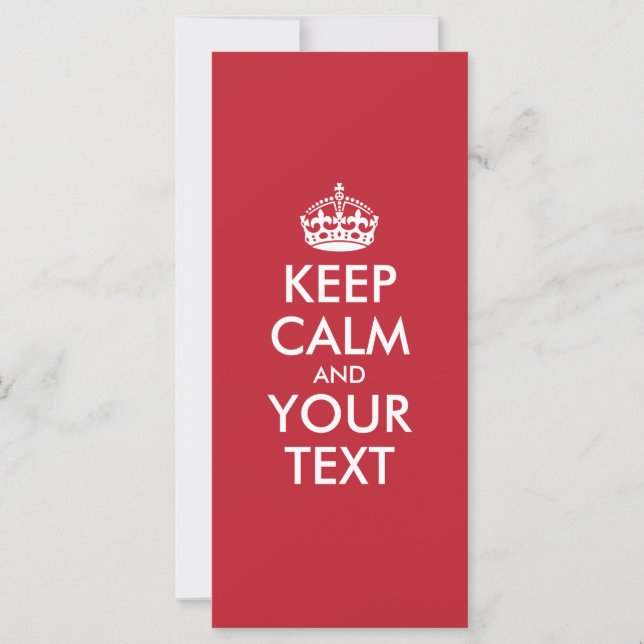 KEEP CALM and YOUR TEXT (Front)