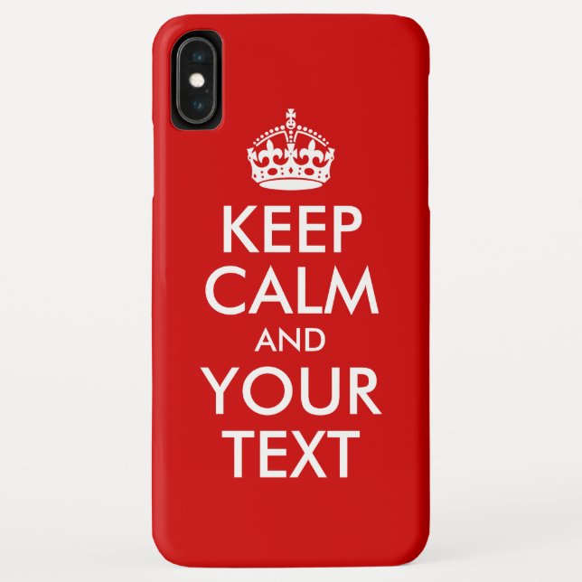 Keep Calm and Your Text Case-Mate iPhone Case (Back)