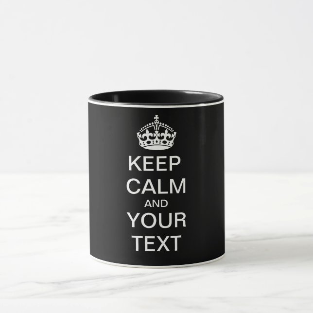 KEEP CALM and YOUR TEXT - Change background Mug (Center)