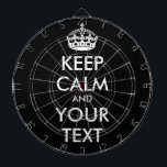 KEEP CALM and YOUR TEXT - Change BLACK background Dartboard<br><div class="desc">KEEP CALM and YOUR TEXT - Change BLACK background</div>