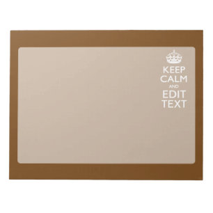 Keep Calm And Your Text on Brown Notepad