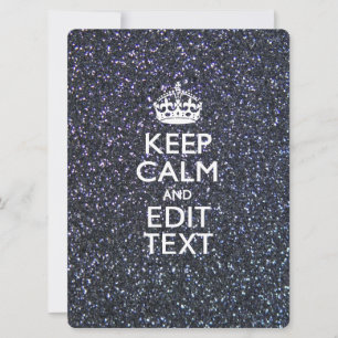 Keep Calm and Your Text on Midnight decor