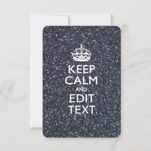 Keep Calm and Your Text on Midnight decor