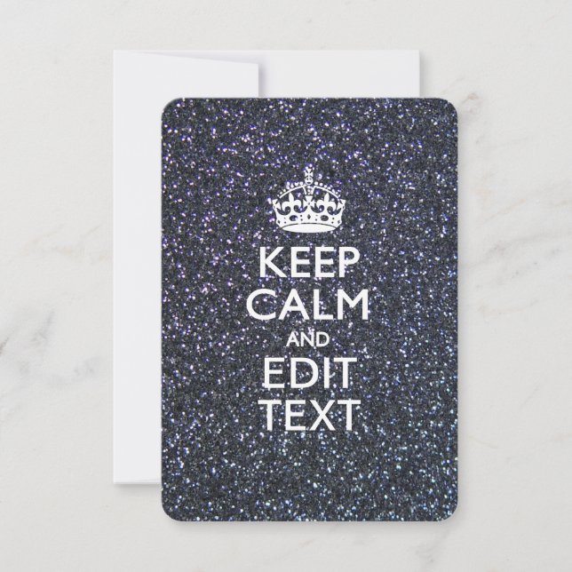 Keep Calm and Your Text on Midnight decor (Front)
