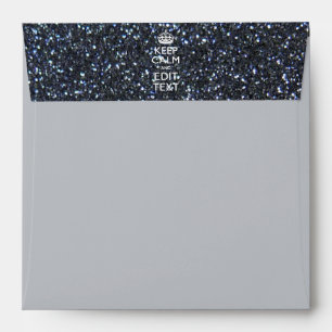 Keep Calm and Your Text on Midnight Print Envelopes
