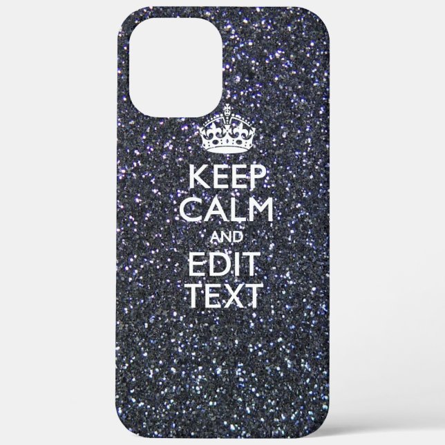 Keep Calm and Your Text on Midnight Style Case-Mate iPhone Case (Back)