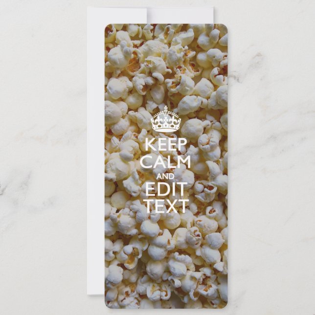 KEEP CALM AND Your Text on Popcorn (Front)