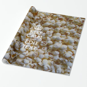 KEEP CALM AND Your Text on Popcorn Wrapping Paper
