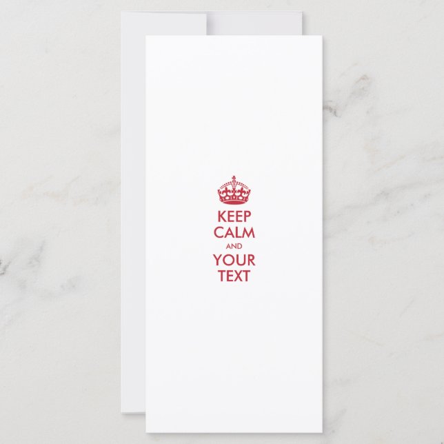 KEEP CALM and YOUR TEXT - Personalised TEXT (Front)