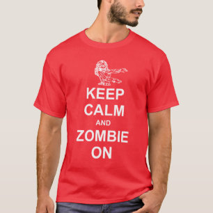 Keep Calm and Zombie On Dark T-Shirt
