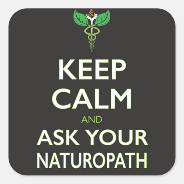Keep Calm - Ask Your Naturopath Sticker (Front)