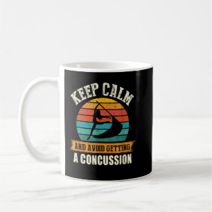 Keep Calm & Avoid Getting A Concussion Funny Color Coffee Mug