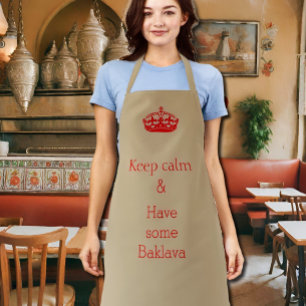 keep calm -Baklava   Apron