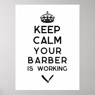 Keep calm barber poster