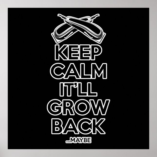 Keep Calm: Barber Shop Humour Poster (Front)